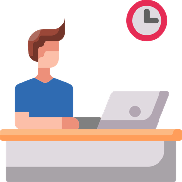 A Man Working On Computer PNG