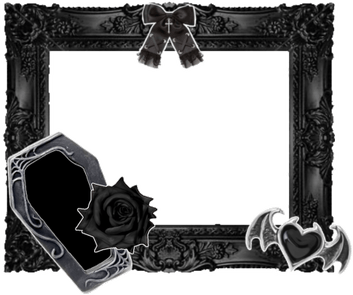 White Gothic Border PNG