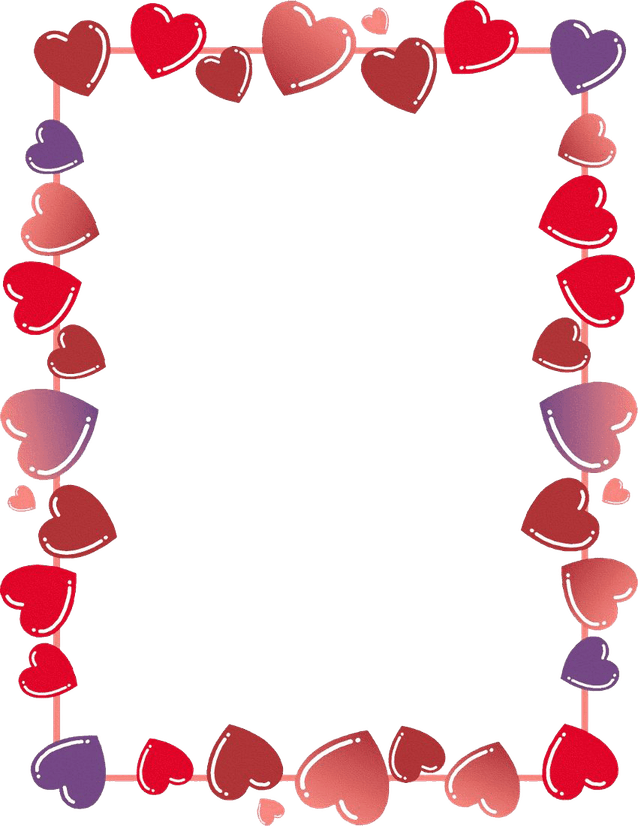 14 Feb Valentines Day Border PNG