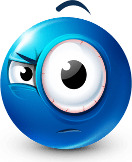 Shocked Blue Emoji PNG