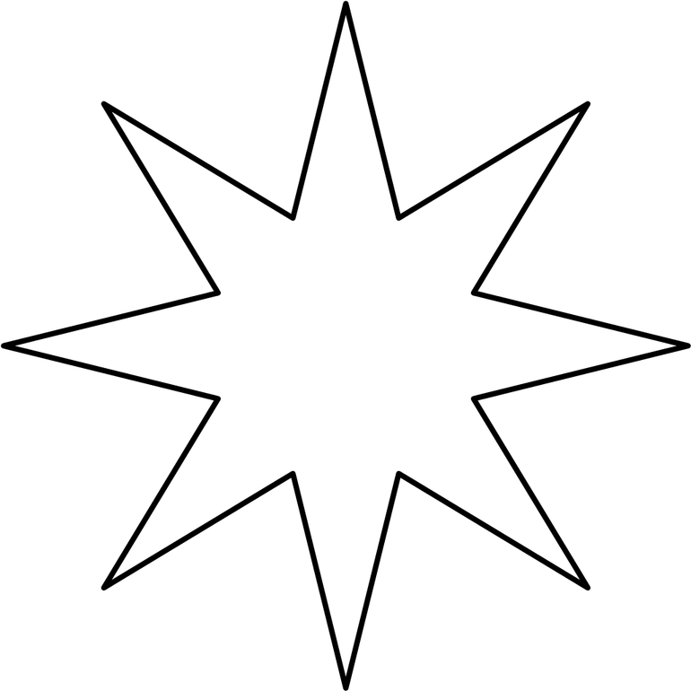 8 Point Star PNG