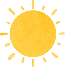 Watercolor Sun PNG