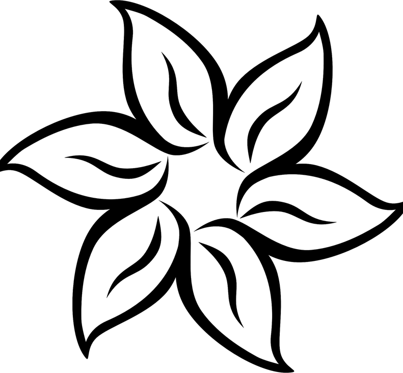Black And White Flowers PNG