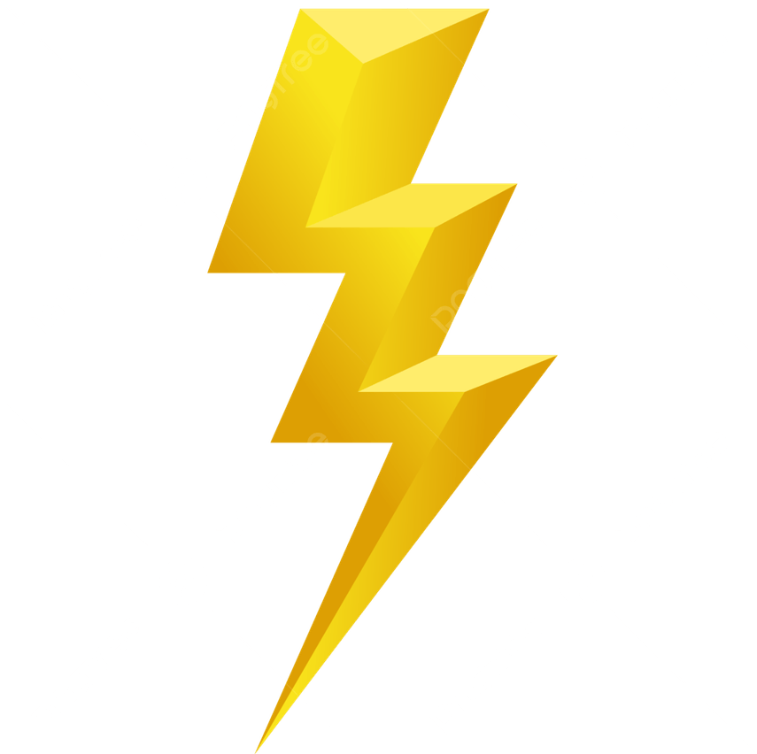Yellow Lightning PNG