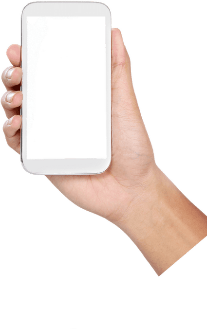Person Holding Phone PNG