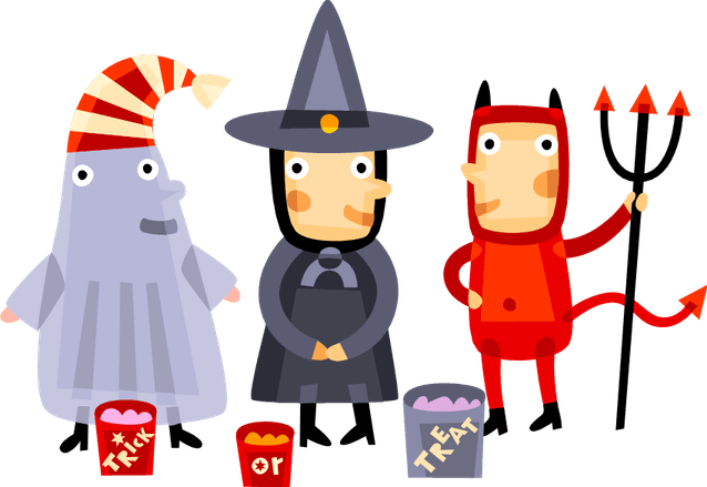 Halloween Group Costumes PNG