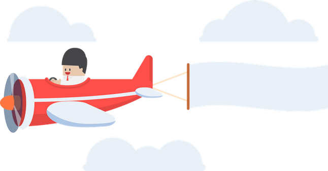 Plane Banner PNG