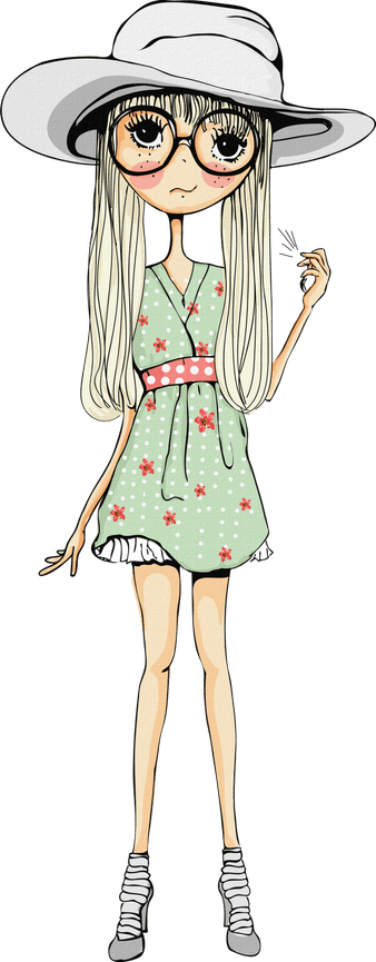 Drawing Of Girls PNG