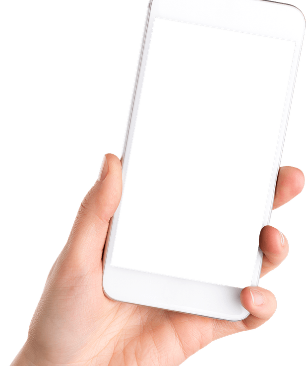 Person Holding Phone PNG