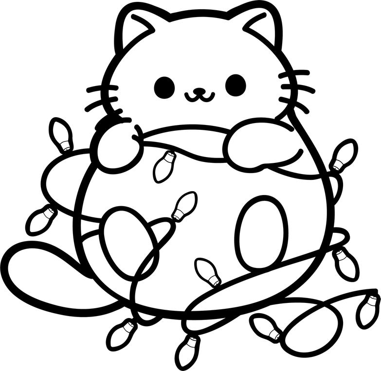 Tangled Christmas Lights PNG