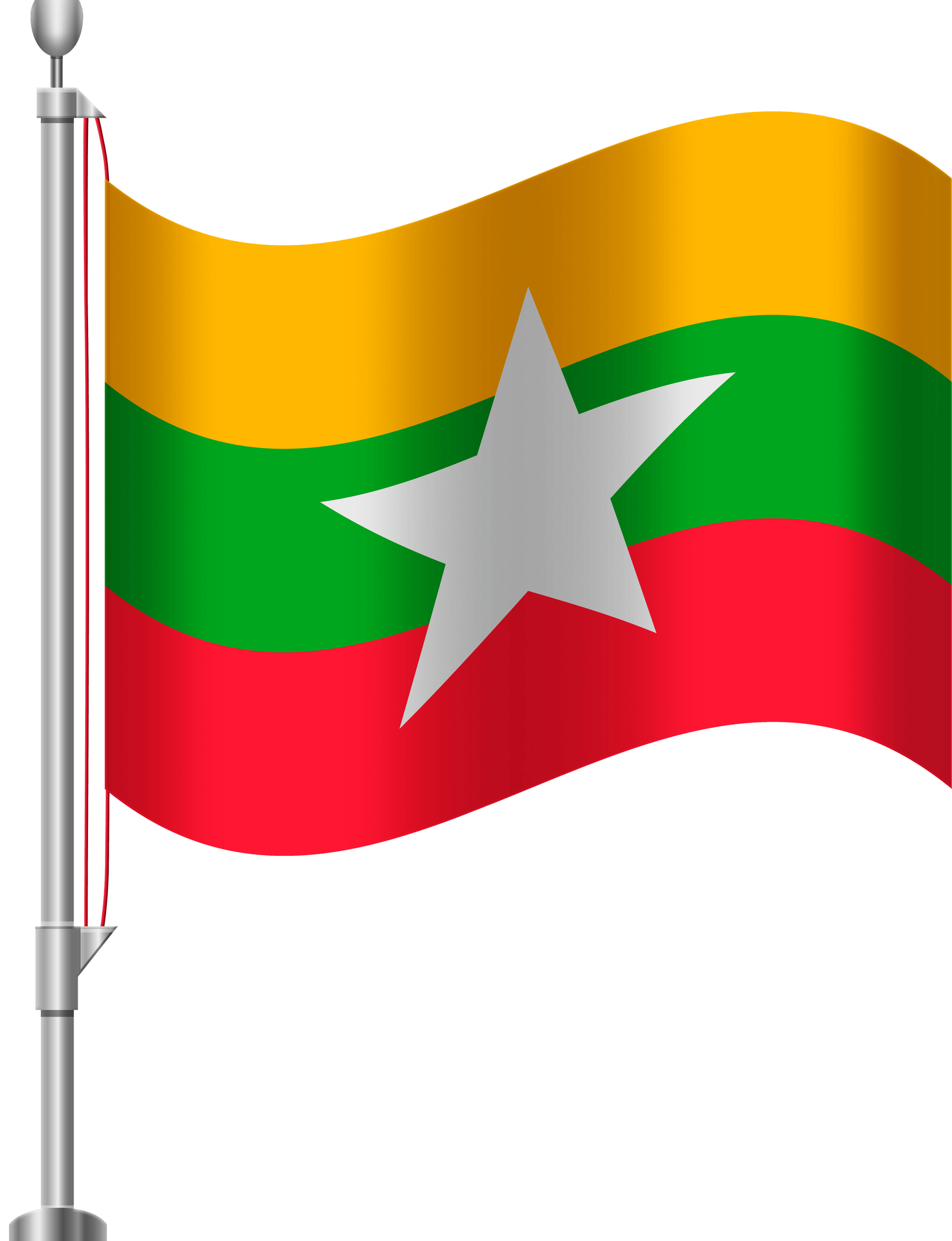 Myanmar Flag PNG