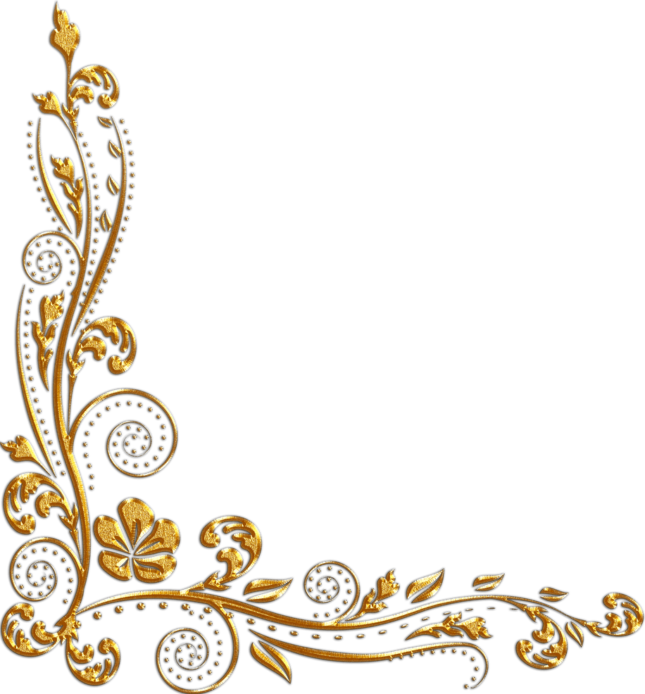 Corner Gold Border PNG
