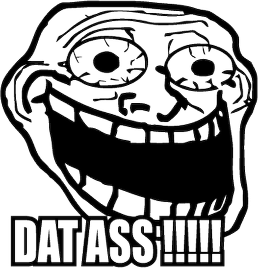 Troll Face Laser Eyes PNG