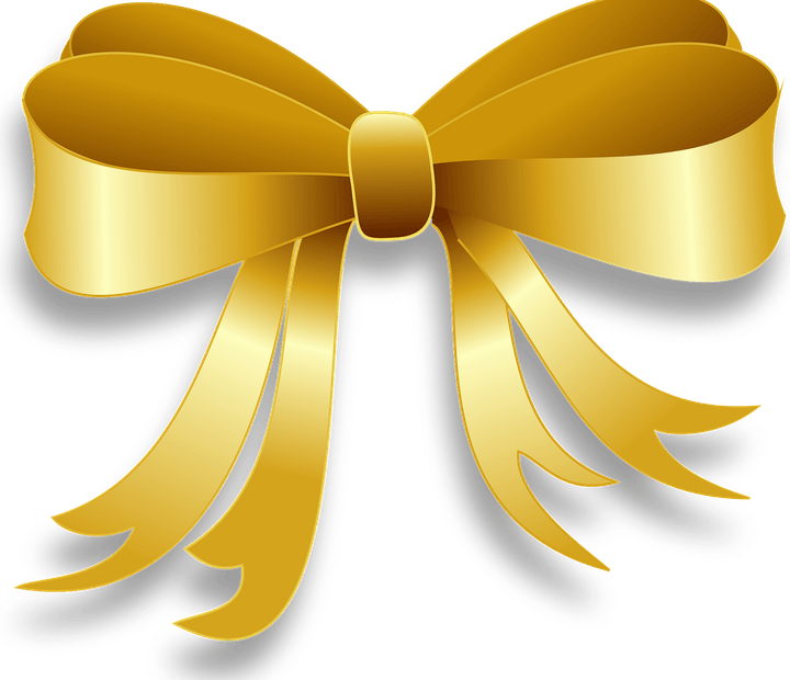 Gold Bow PNG