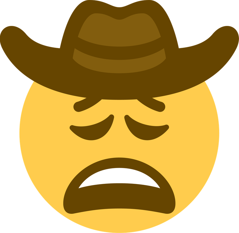 Sad Cowboy Emoji PNG