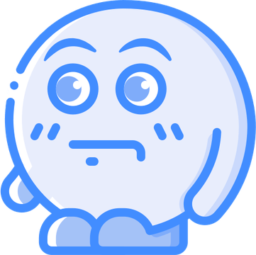 Blushing Blue Emoji PNG