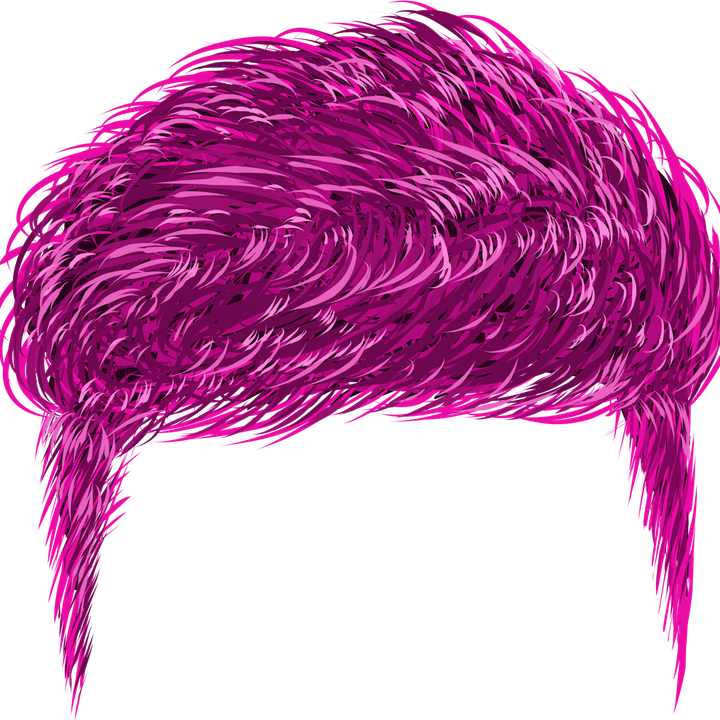 Pink Wig PNG