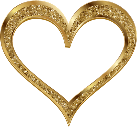 Gold Heart PNG
