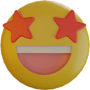 Star Eyes Emoji PNG