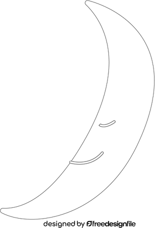 White Crescent Moon PNG