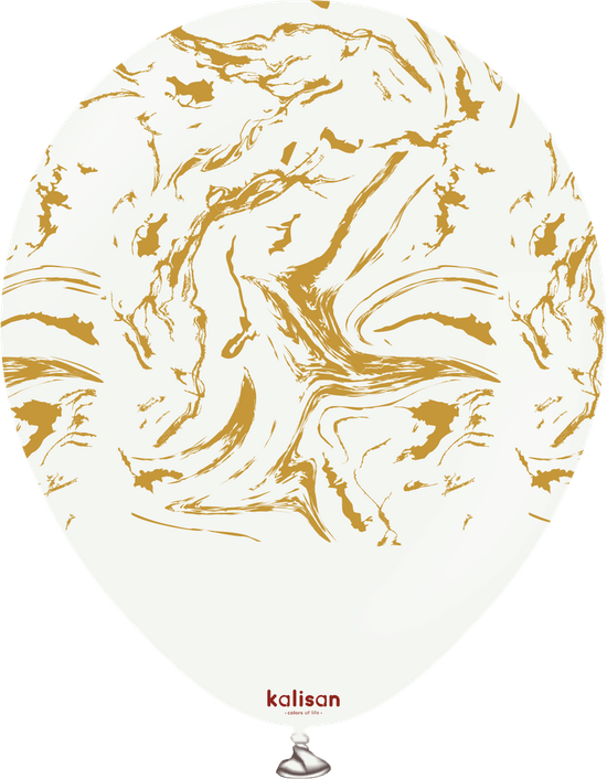 White And Gold Balloon PNG