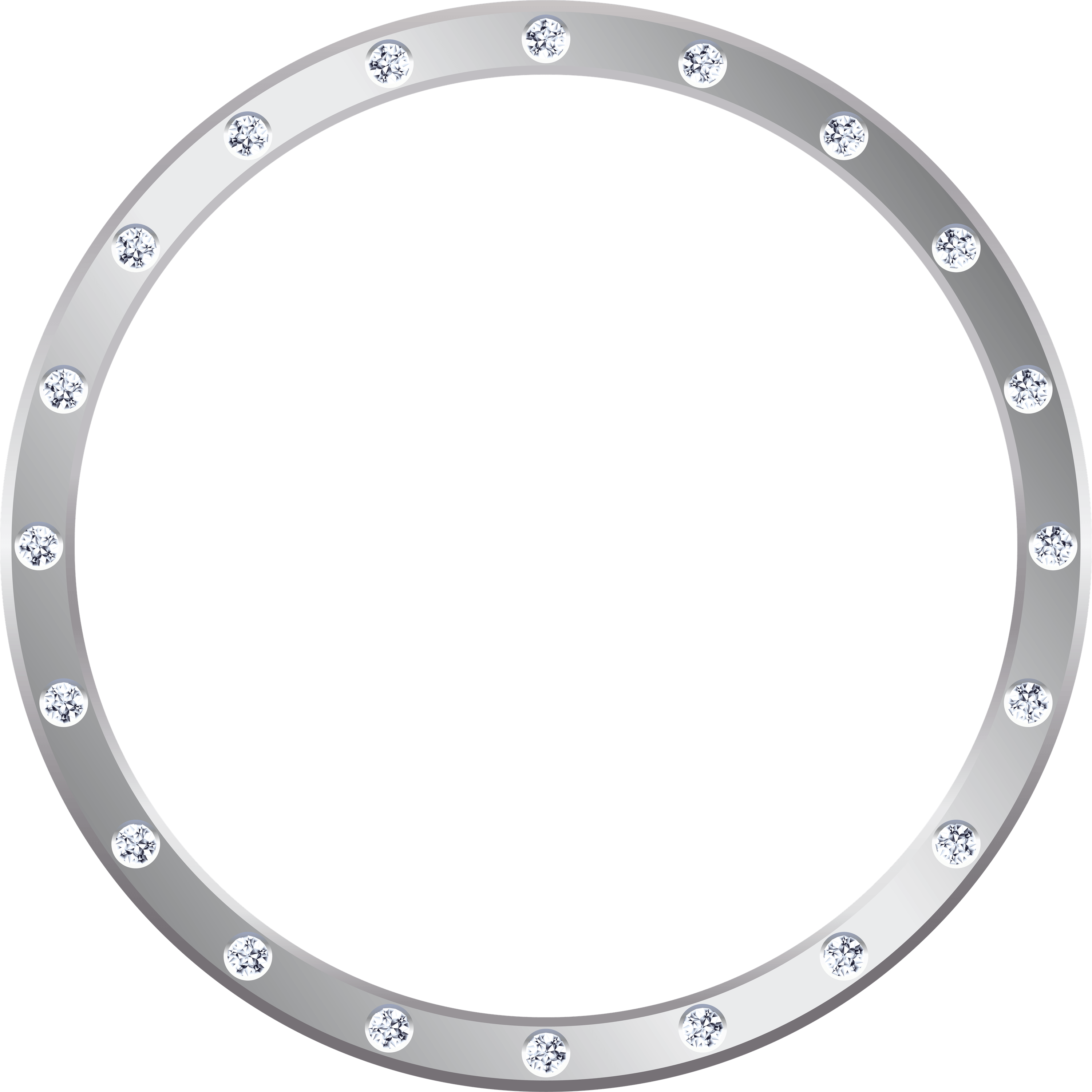 Silver Glitter Frame PNG