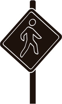Pedestrian Walk Sign PNG