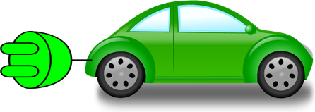 Green Electric Car PNG