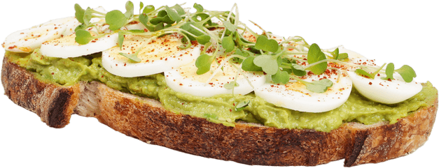 Avocado Toast With Egg PNG