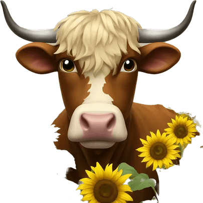 Sunflower Cow PNG