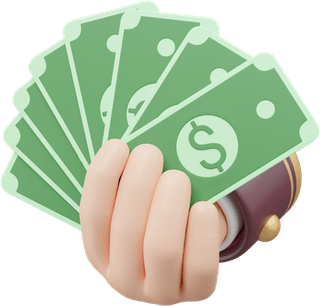 Hand Holding Money PNG