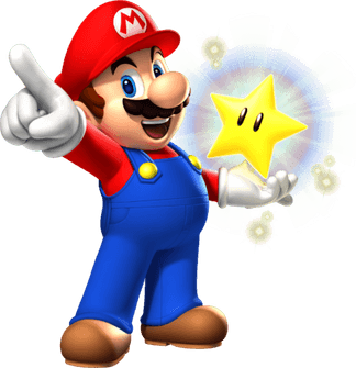 Mario 8 Bit Star PNG