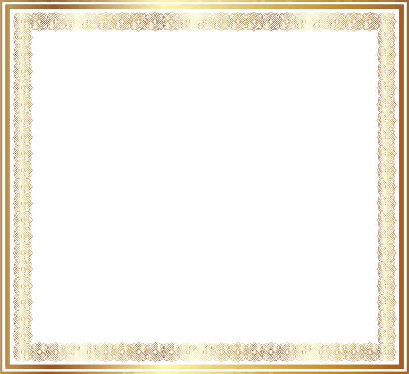 Corner Elegant Gold Border PNG