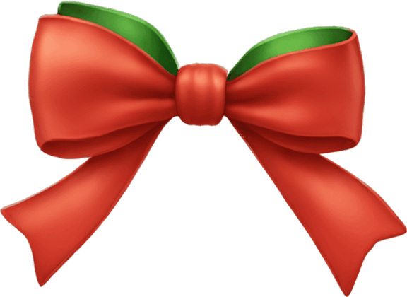 Red Christmas Bow PNG
