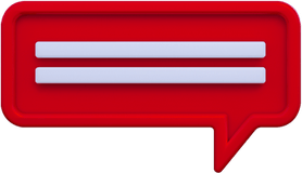 Red Text Bubble PNG