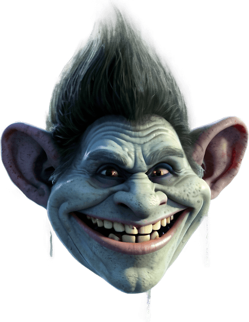 Scary Troll Face PNG
