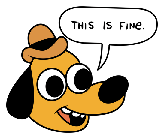 This Is Fine Dog PNG