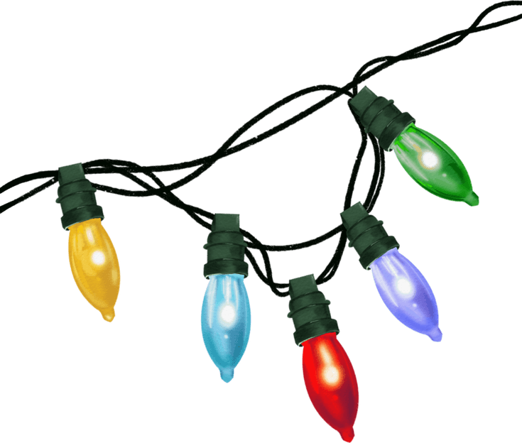 Glowing Christmas Lights PNG