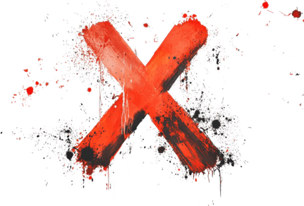 Grunge X PNG