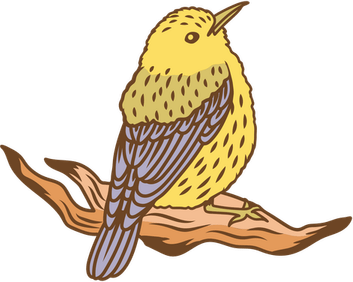 Gold Bird PNG