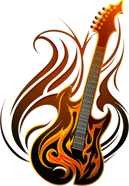 Fire Guitar PNG