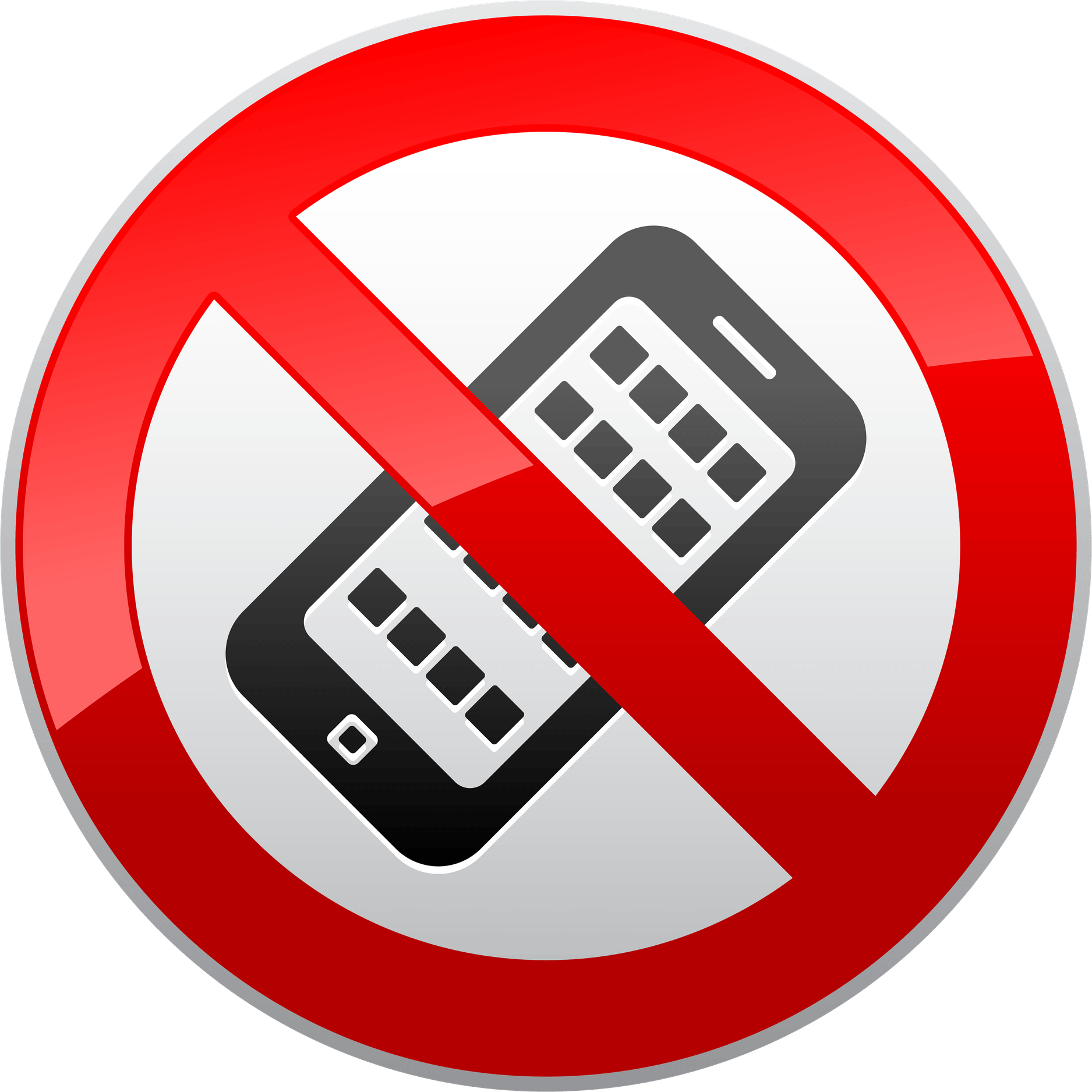No Mobile Sign PNG