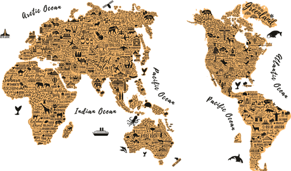 Worldwide Map PNG