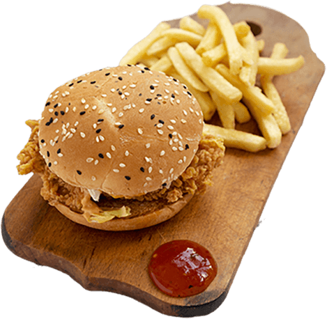 Chicken Fillet Burger PNG