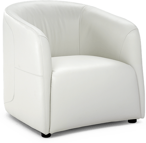 Armchair White Leather PNG