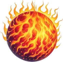 Fire Sun PNG