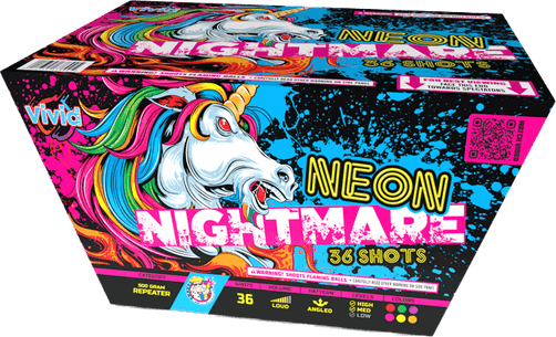 Neon Fireworks PNG