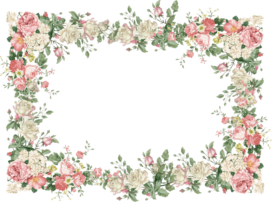 Flower Border A4 Size PNG