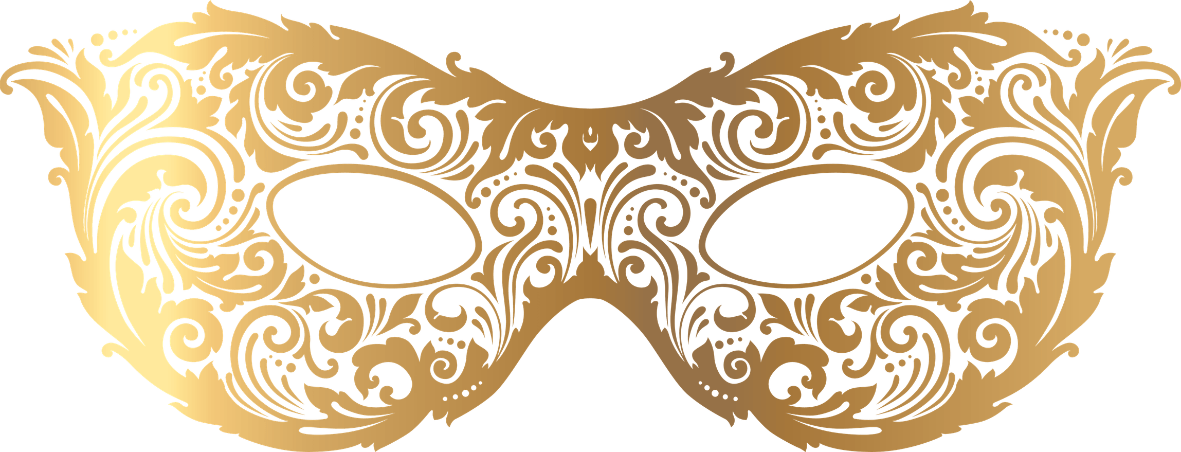 Gold Masquerade Mask PNG