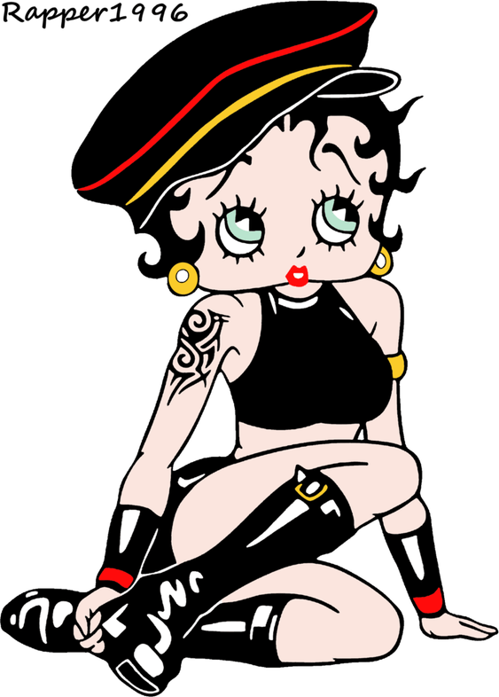 Black Betty Boop PNG